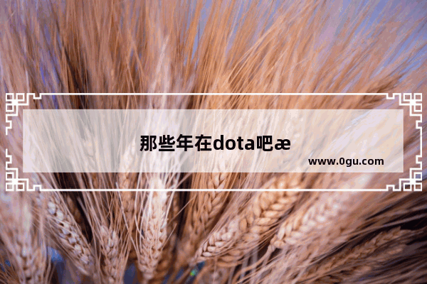那些年在dota吧流传的有哪些经典的段子