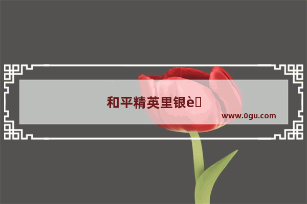 和平精英里银色王冠是什么意思