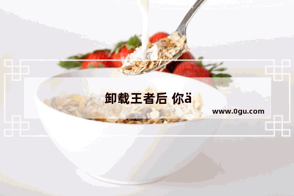 卸载王者后 你们又玩起了什么手游