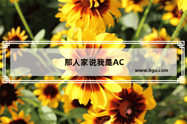 那人家说我是ACE王牌是什么意思？我刚刚回归