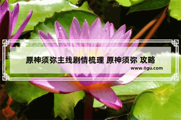 原神须弥主线剧情梳理 原神须弥 攻略