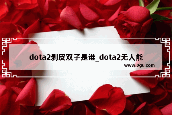 dota2剥皮双子是谁_dota2无人能挡是几个头