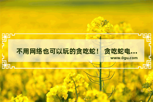 不用网络也可以玩的贪吃蛇！ 贪吃蛇电脑版