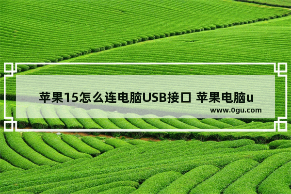 苹果15怎么连电脑USB接口 苹果电脑u++接口
