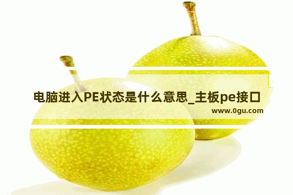电脑进入PE状态是什么意思_主板pe接口什么意思