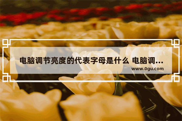 电脑调节亮度的代表字母是什么 电脑调节亮度快捷键