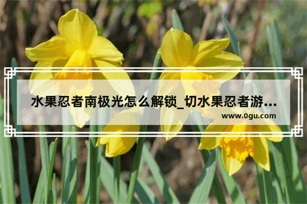 水果忍者南极光怎么解锁_切水果忍者游戏怎么进