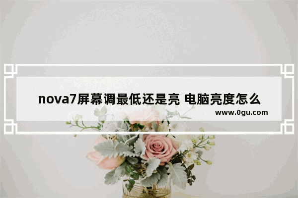 nova7屏幕调最低还是亮 电脑亮度怎么调win7