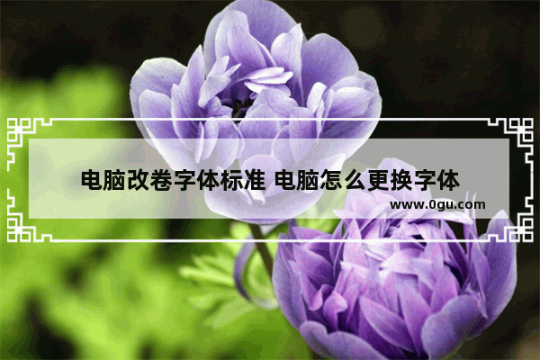 电脑改卷字体标准 电脑怎么更换字体