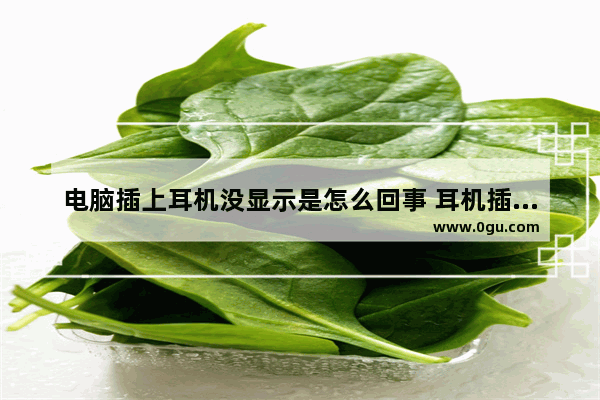电脑插上耳机没显示是怎么回事 耳机插入电脑没声音