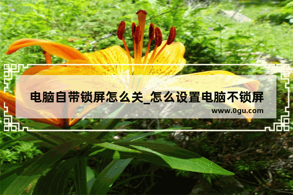 电脑自带锁屏怎么关_怎么设置电脑不锁屏