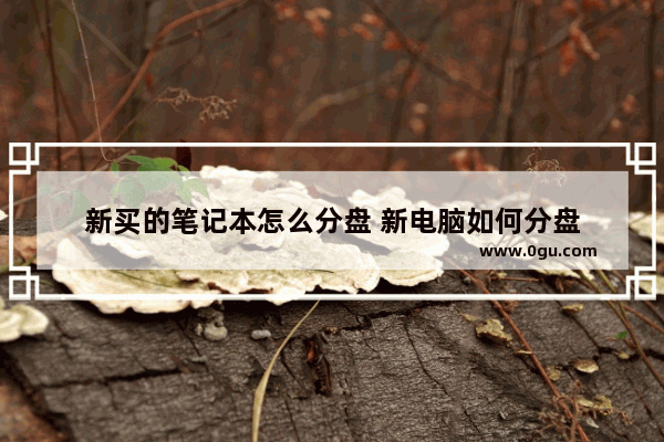 新买的笔记本怎么分盘 新电脑如何分盘