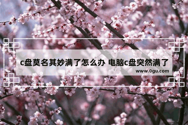 c盘莫名其妙满了怎么办 电脑c盘突然满了