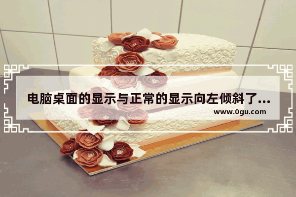 电脑桌面的显示与正常的显示向左倾斜了90度.怎么办