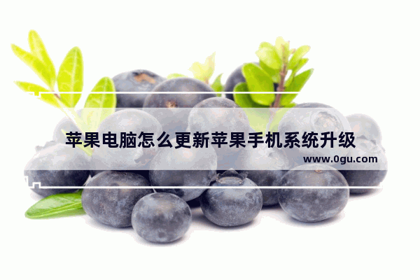 苹果电脑怎么更新苹果手机系统升级