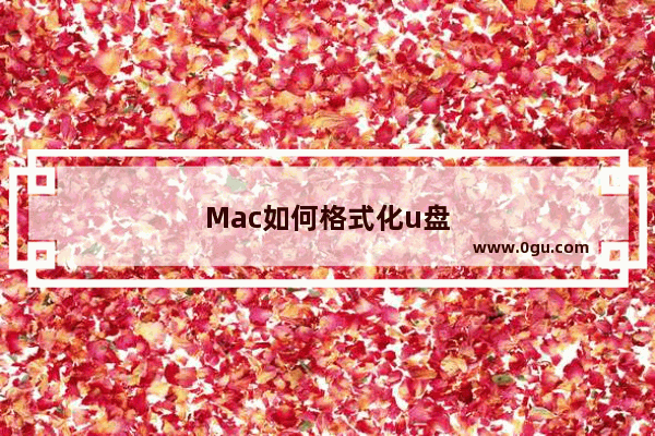 Mac如何格式化u盘