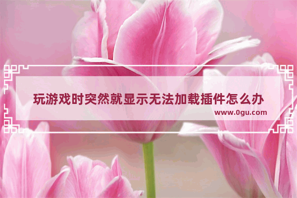 玩游戏时突然就显示无法加载插件怎么办