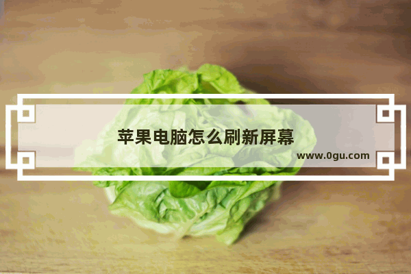 苹果电脑怎么刷新屏幕