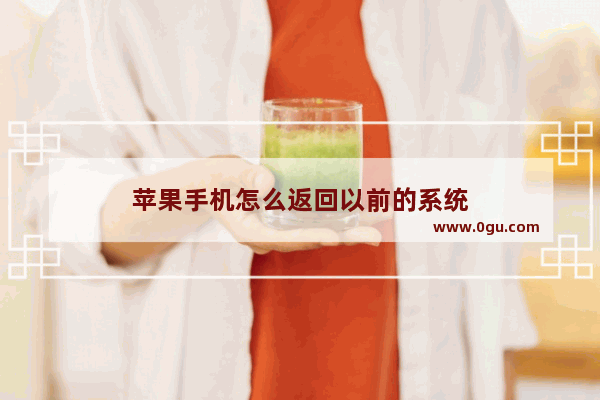 苹果手机怎么返回以前的系统