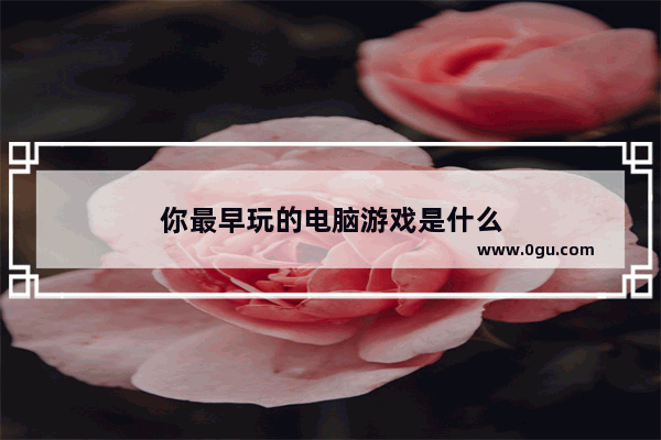 你最早玩的电脑游戏是什么