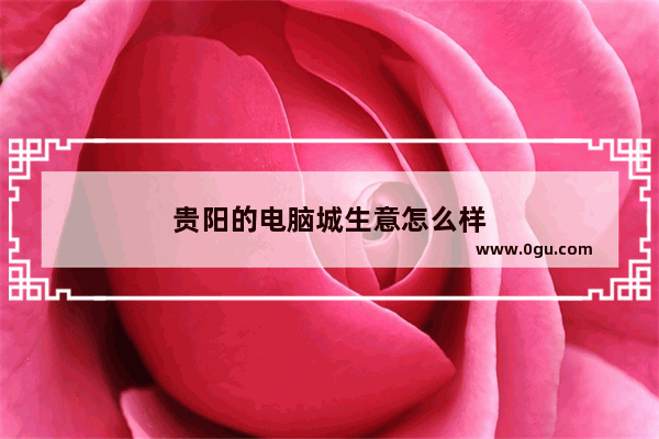 贵阳的电脑城生意怎么样