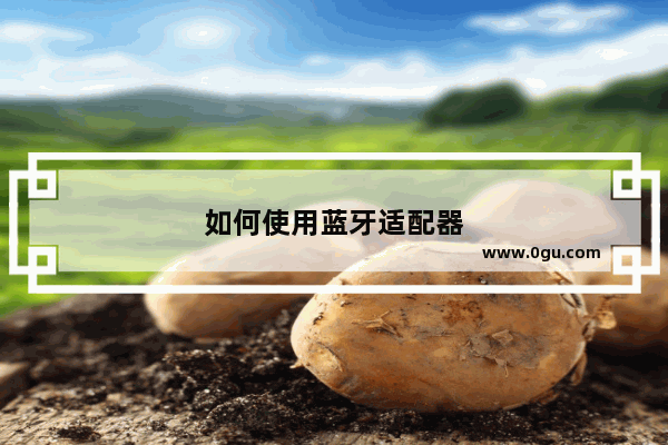 如何使用蓝牙适配器