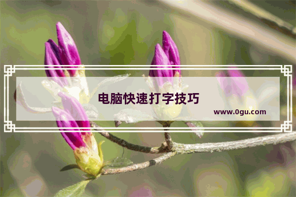 电脑快速打字技巧