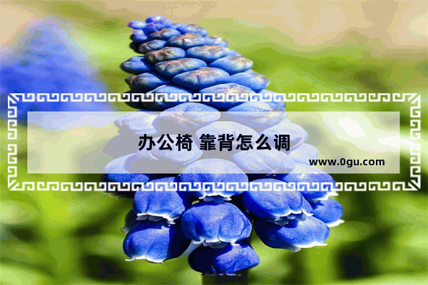 办公椅 靠背怎么调