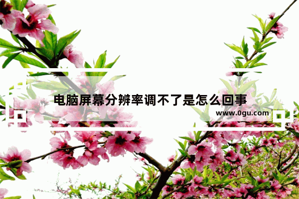 电脑屏幕分辨率调不了是怎么回事