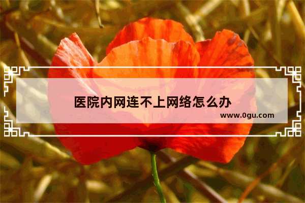 医院内网连不上网络怎么办