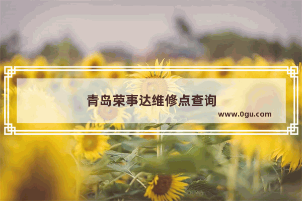 青岛荣事达维修点查询