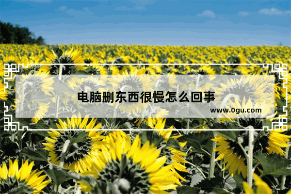 电脑删东西很慢怎么回事