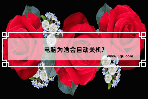 电脑为啥会自动关机?