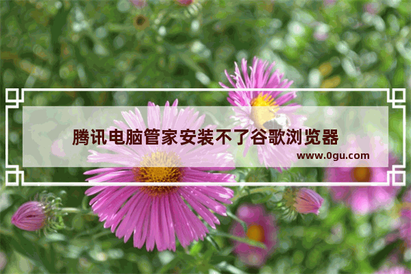 腾讯电脑管家安装不了谷歌浏览器