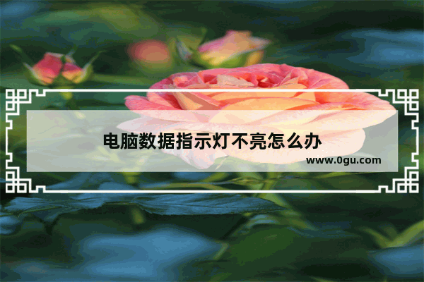 电脑数据指示灯不亮怎么办
