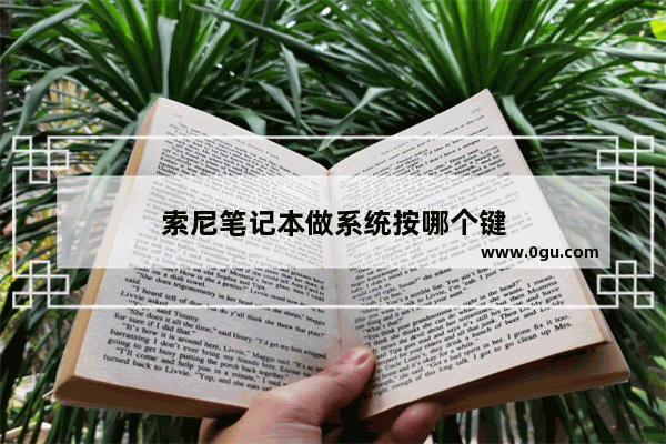索尼笔记本做系统按哪个键