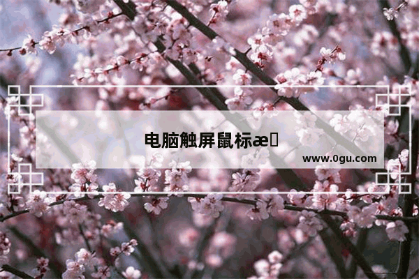 电脑触屏鼠标怎么打开