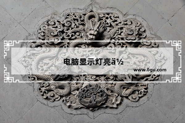 电脑显示灯亮但是黑屏 怎么办