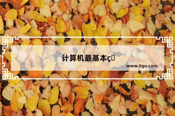 计算机最基本的输出设备有哪些呢