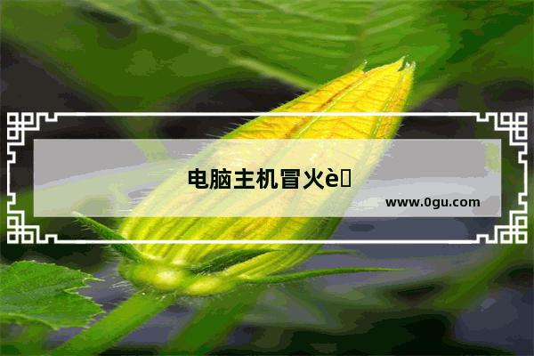 电脑主机冒火花烧焦味