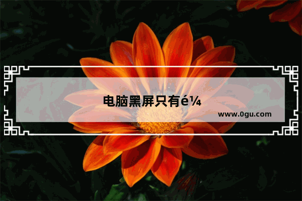 电脑黑屏只有鼠标箭头按ctrl没用