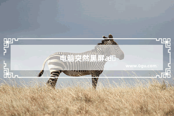 电脑突然黑屏打不开了怎么办