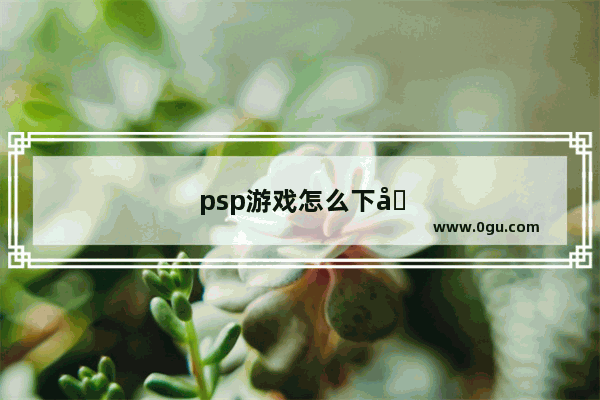 psp游戏怎么下啊？怎么连接到电脑啊
