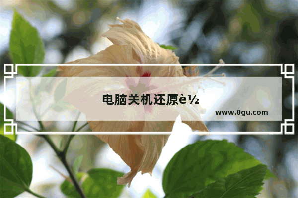 电脑关机还原软件