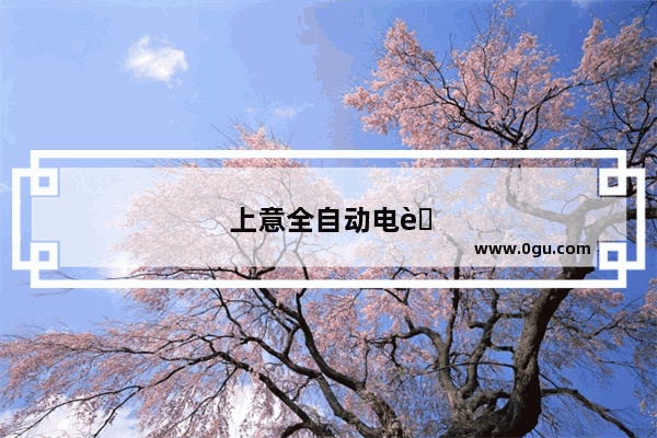 上意全自动电脑洗车机使用说明书