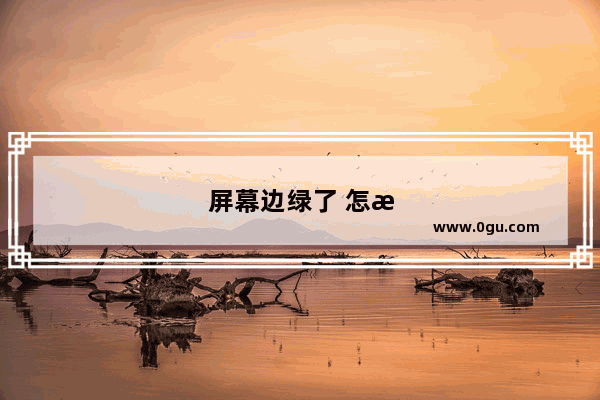 屏幕边绿了 怎样恢复正常