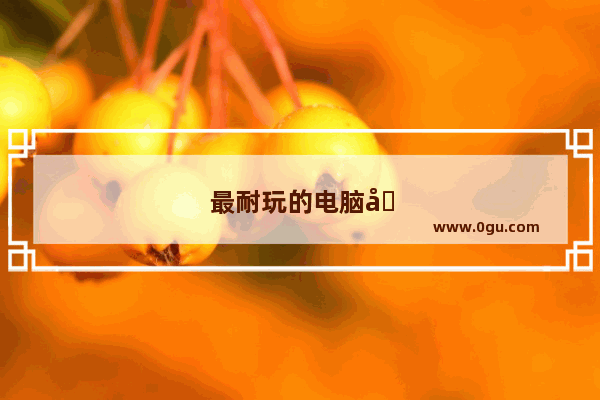 最耐玩的电脑单机游戏知乎