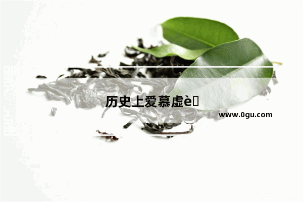 历史上爱慕虚荣而不被人重视的人有哪些