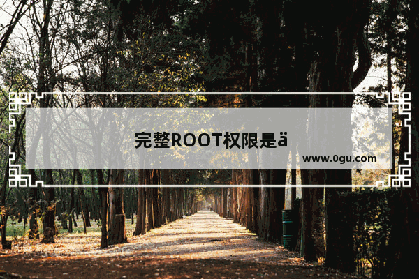 完整ROOT权限是什么意思呢