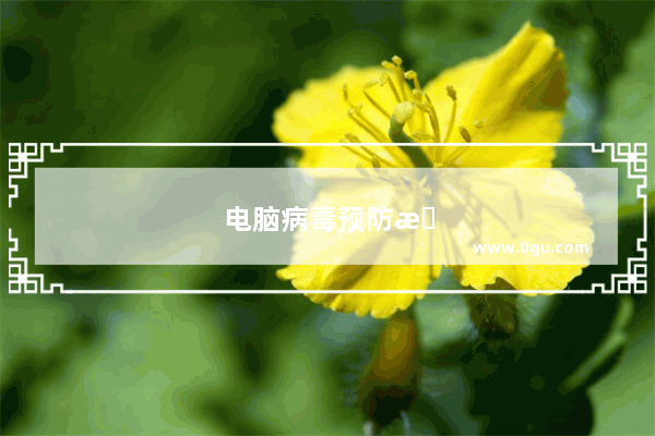 电脑病毒预防措施